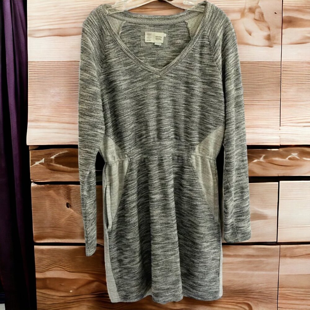 Anthropologie Saturday Sunday Gael Knit Sweater Dress Gray Large Anthropologi